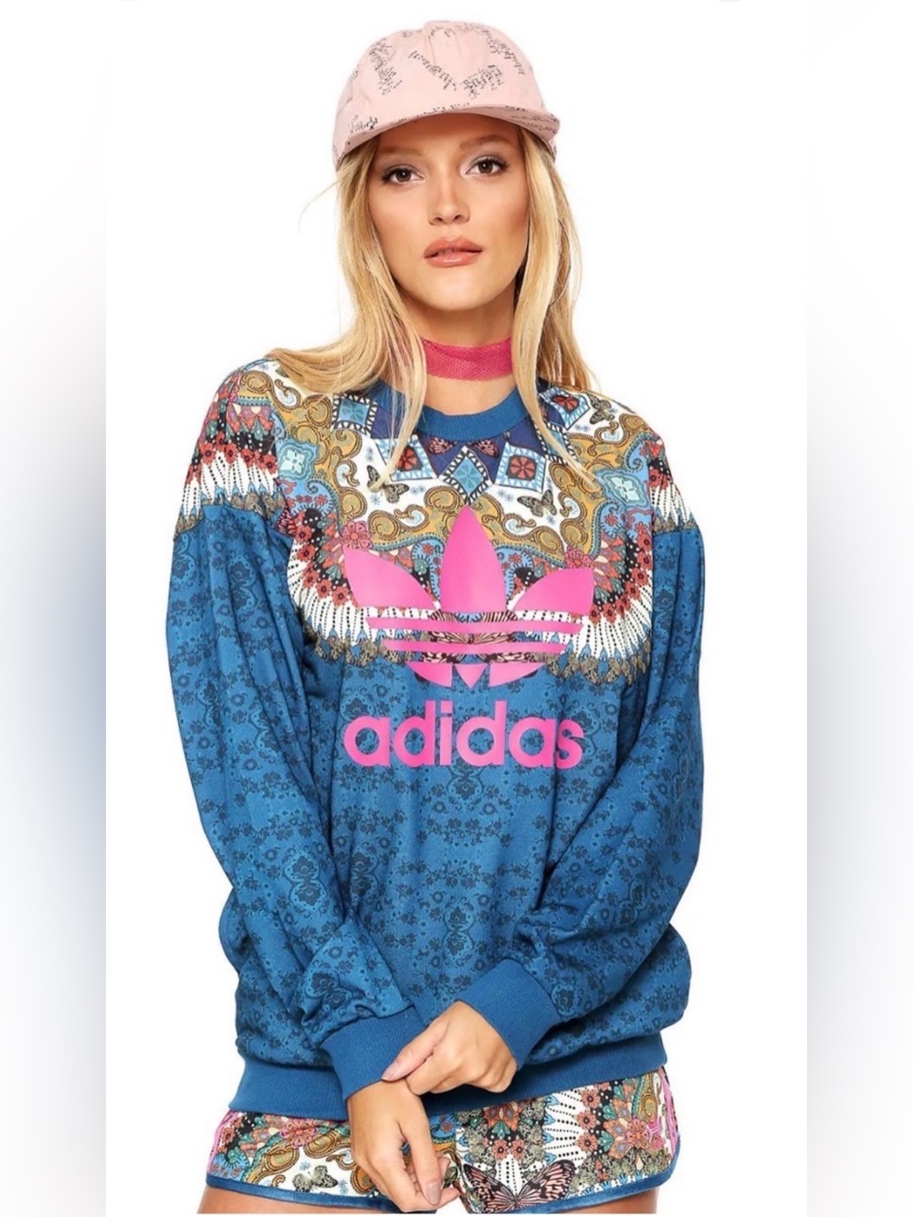 adidas Farm Rio Borbomix Butterfly Navajo Aztec Festival Oversized Sweatshirt